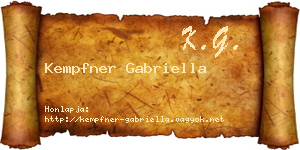 Kempfner Gabriella névjegykártya